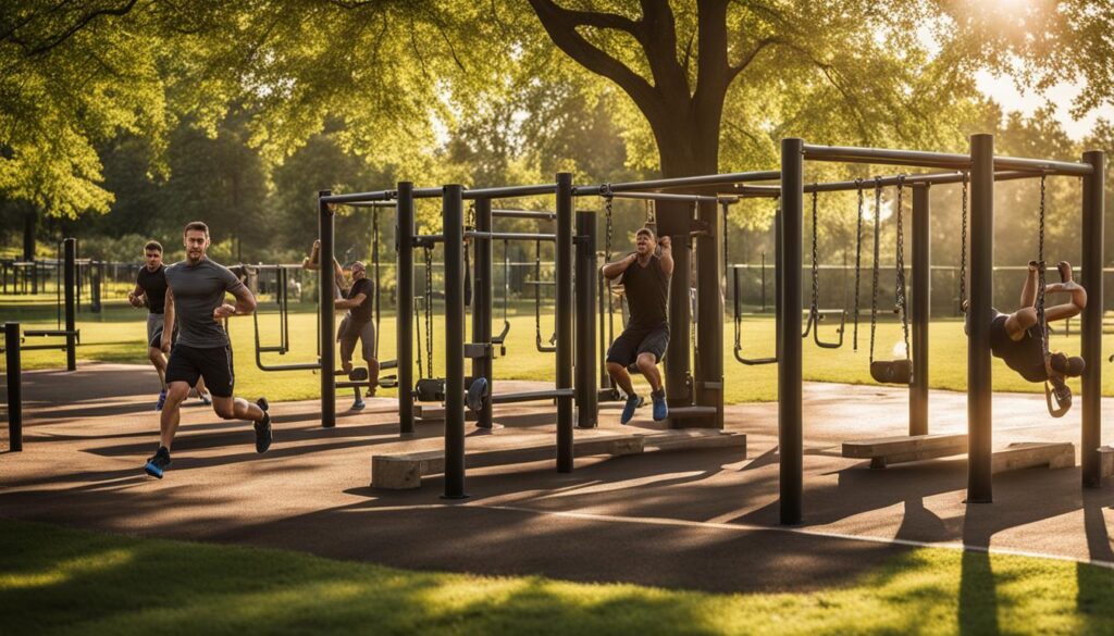 Circuit training at the playground