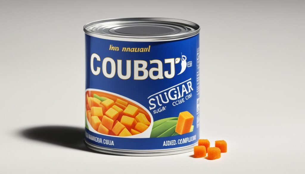 added sugar in canned foods