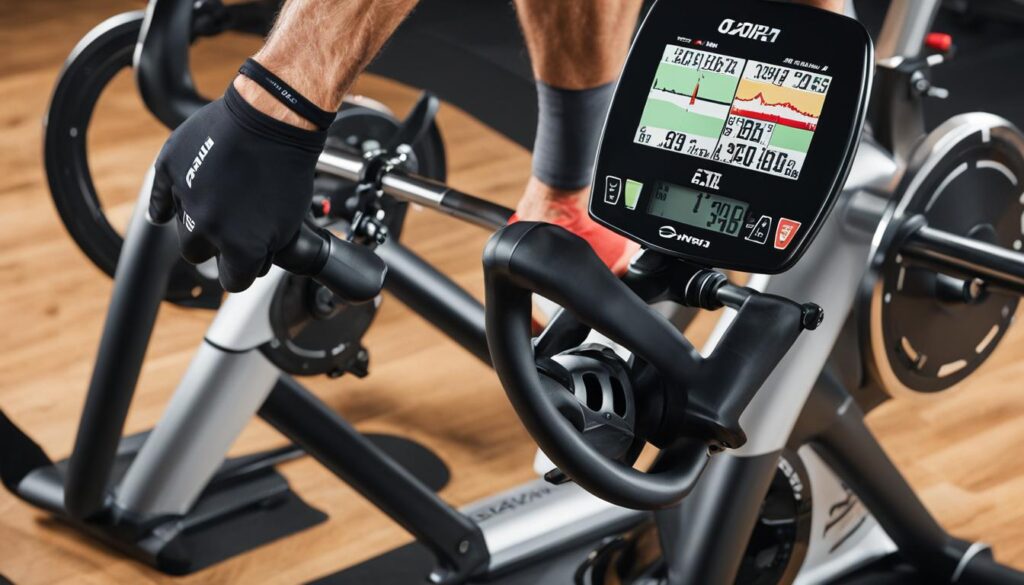 indoor cycling setup