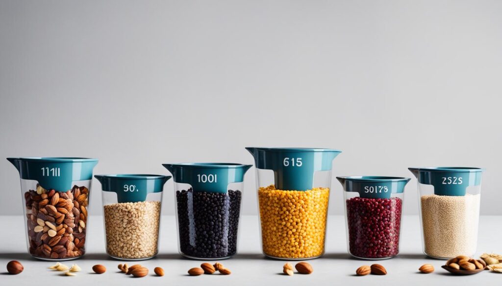 measuring cups for portion control