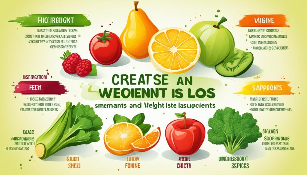 Effective ingredients for weight loss chart